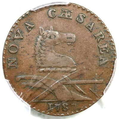 1787 M 32-T R-2 PCGS XF 40 Sm Plan, Pl Shield New Jersey Colonial Copper Coin - Image 1 of 3