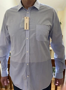DIESEL Dress Shirt Blue Men's Size XXL NEW $210 - Picture 1 of 11