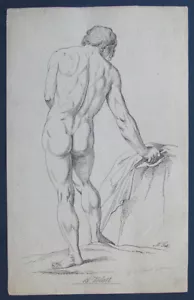 Um: 1858 Original antiker historischer Anatomie Druck - stehender Akt - Bild 1 von 3