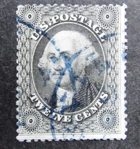 nystamps US Stamp # 36 Used $400 Blue Cancel           N21x1656 - Picture 1 of 2
