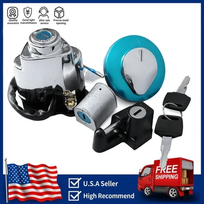 Fit for Honda Shadow VLX VT 600 750 1997-08 Ignition Switch Gas Cap Key Lock Se - Image 1 of 4