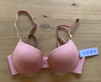 Camiseta Demi Bra ROXY 38C Rosa Rosa Acolchada Con Aros Suave Sin Costuras Nueva con Etiquetas Foto 1 de 4