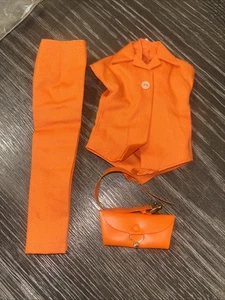 Barbie Vintage Clothing Packs W/ Orange Belt & Envelope Purse Clutch - Picture 1 of 6