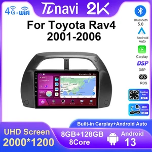 For Toyota RAV4 Rav 4 2001-2006 CarPlay Car Radio Multimedia Player Stereo GPS - Picture 1 of 32