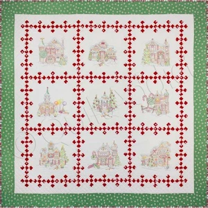 Crabapple Hill Studio - Gingerbread Square Block Of The Month Block Complete Set - Picture 1 of 10