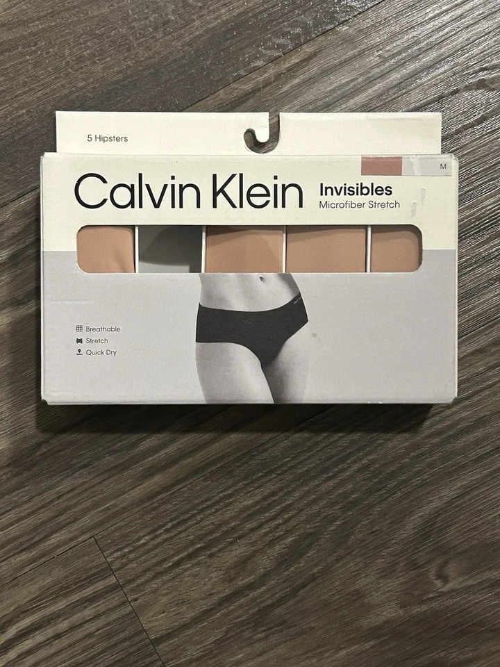 Calvin Klein Mujer Talla Mediana Invisibles Microfibra Elastizada Hipster CajaJuego de 4 Foto 1 de 4