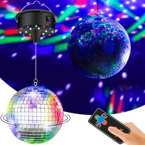 Rotating Mirror Ball with Electric Motor and LED Light fro Banquets Night Clubs - Picture 1 of 7