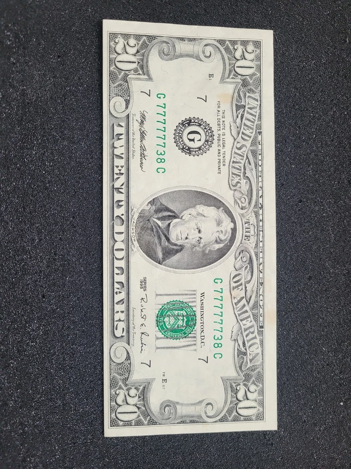 🔥🔥 Fancy Serial Number- 1995 Twenty Dollar Bill🔥🔥 - Image 1 of 2