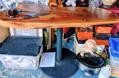 MESA BURL •• tocón de árbol mesa de centro diseño cabaña de troncos decoración loft NOGAL NEGRO Foto 1 de 3