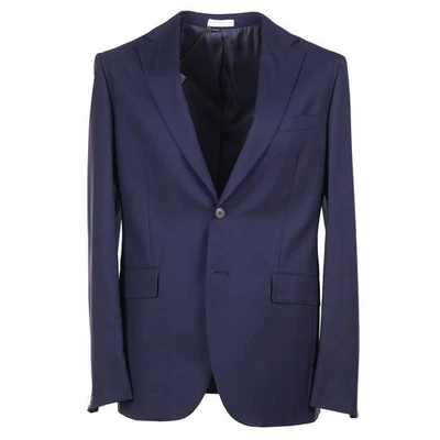 Boglioli Slim-Fit 'Sforza' Solid Navy Blue Year-Round Wool Suit 48R (Eu 58) NWT - Image 1 of 4