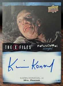 2018 Upper Deck The X-Files Paranormal Script Karin Konoval Auto Mrs. Peacock - Bild 1 von 2