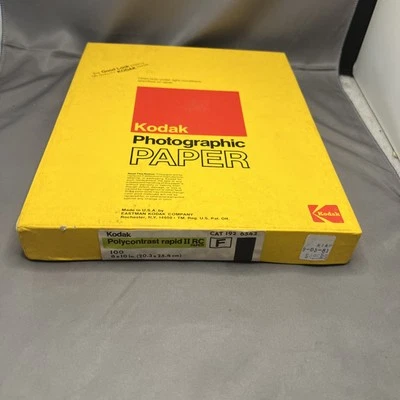 Papel fotográfico vintage Kodak Polycontrast Rapid ii RC E 8x10 100 unidades. Nuevo Antiguo Stk Foto 1 de 4