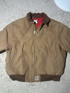 Chaqueta de Colección Carhartt Marrón Tostado Tareas Resistentes Cálida 2XL Roja Forrada Acolchada - Imagen 1 de 10