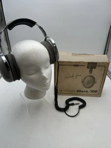 Vtg 1960's David Clark Model 100 Listen Only Audio Headphones Over the Head VGUC - Picture 1 of 21