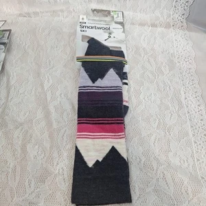 New M Women's SMARTWOOL Ski Targeted Cushion Over The Calf Socks ALPINE Purple - Picture 1 of 7