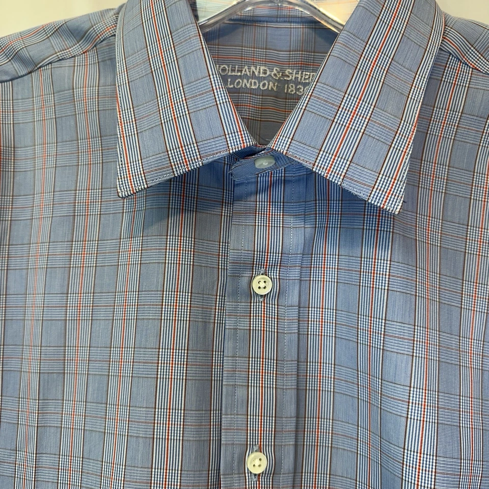 Camisa de vestir Holland Sherry nueva sin etiquetas para hombre EST XLT hecha a medida EE. UU. algodón fino Foto 1 de 4