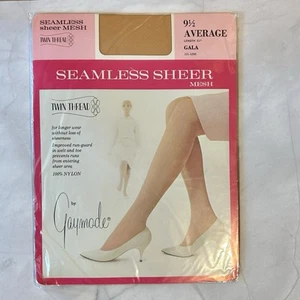 🎀 Gaymode Seamless Sheer Bittersweet Stockings Average (31”) 1960s Sz 9-1/2 NEW - Picture 1 of 2