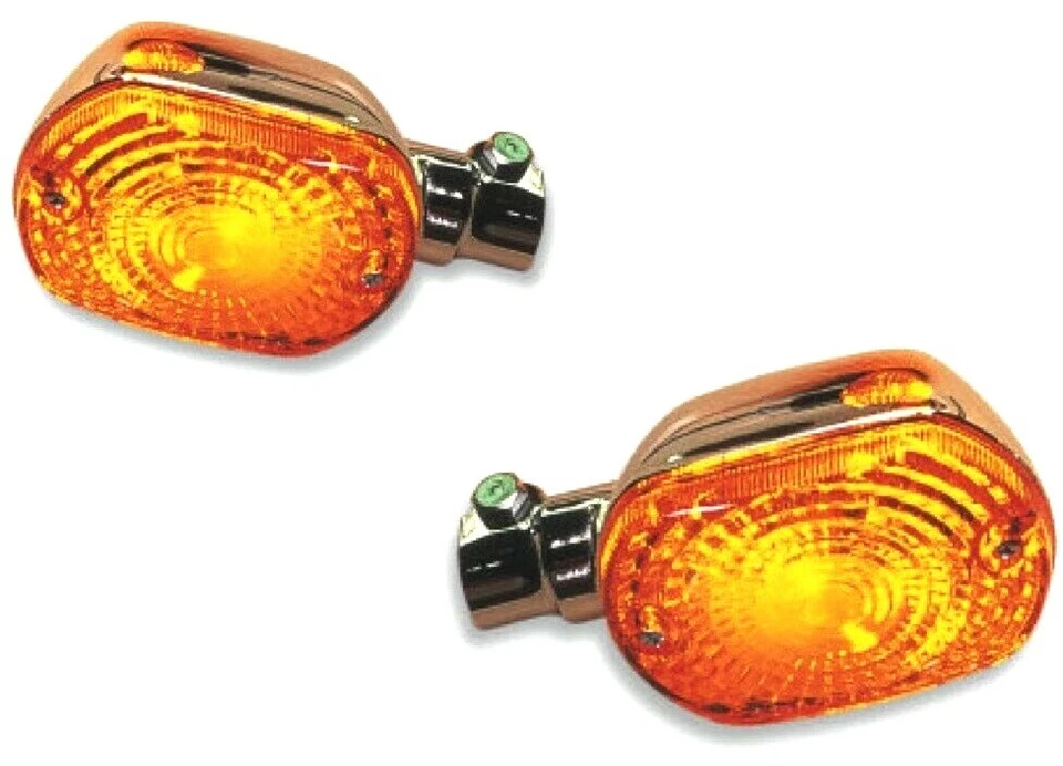 PAR DE SINAIS DE SETA DIANTEIROS (ESQUERDA/DIREITA) 1980-83 Kawasaki H1B/C #25-2165+25-2165 - Imagem 1 de 1