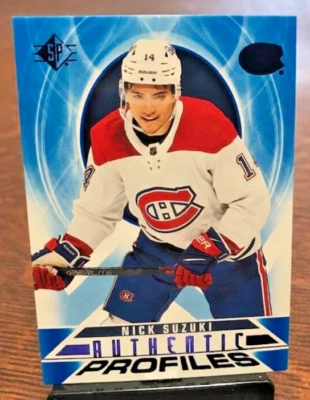 2020-21 Upper Deck SP Hockey Authentic Profiles Nick Suzuki #AP-10 - Image 1 of 2