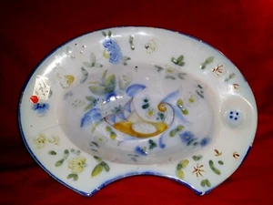 Ancien plat a barbe en faïence de St Clément-Décor "Corne d'Abondance" début XIX - Bild 1 von 9