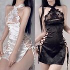 Sensual Chinese Style Lingerie Dress Women's Sexy Lace Cosplay Cheongsam