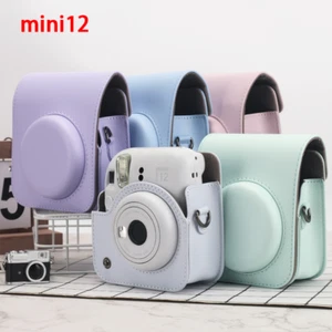 Fujifilm Instax Mini12 Camera Protective Case PU Leather Bag Adjustable Shoulder - Picture 1 of 20