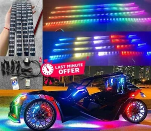 4x 5FT Triple Row RGB CHASING Treble LED Strip For 17.5" Wheel Lights APP+Remote - Picture 1 of 21