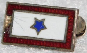 WWII US Army Veteran 1 Son in Service Enamel Sterling Silver Pin - Picture 1 of 4