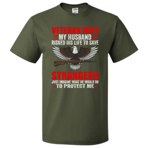 Kurzärmeliges VETERAN T-Shirt: Mein Mann riskierte sein Leben, um Strangers zu retten (P38) - Bild 1 von 4
