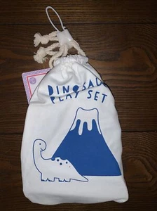 6 Count Wooden Dinosaur Play Set With Bag (New) - Picture 1 of 4