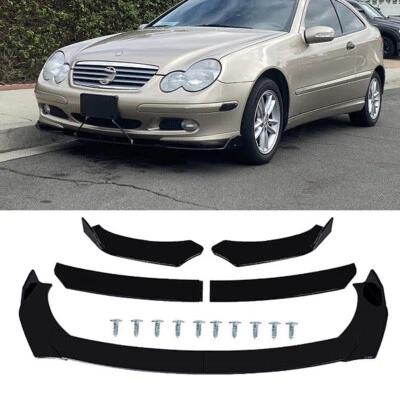 For Mercedes-Benz C230 Front Bumper Lower Lip Splitter Spoiler Body Gloss Black - Image 1 of 4