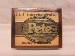VINTAGE NOS 70er 80er ODEN NAME PETE MESSING GÜRTELSCHNALLE NEU IN BOX GROOVY! - Bild 1 von 5