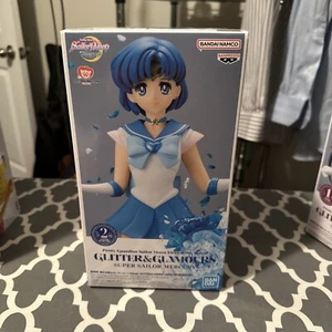 Bandai Pretty Guardian Super Sailor Moon Mercury Glitter & Glamours 9" Figure - Picture 1 of 4