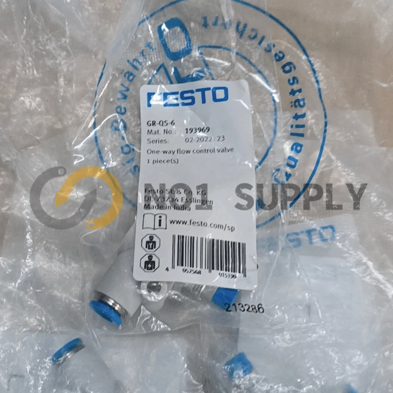 1pc Festo Speed Control Valve Gr-qs-6 193969