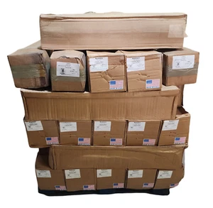 Pallet of 38 Boxes-Clear ACM-Printed Contractor Bags, 33"x50", 3.8 MIL, 100/Box - Picture 1 of 7