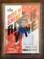 Daniel Oturu 2020-21 Hoops Rise N Shine JERSEY CARD #RNS-DOT LA Clippers