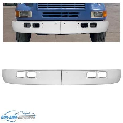 For 1989-2003 International 4600-4900 / 8100 Chrome Bumper W/ Fog Holes Tow Foto 1 de 4