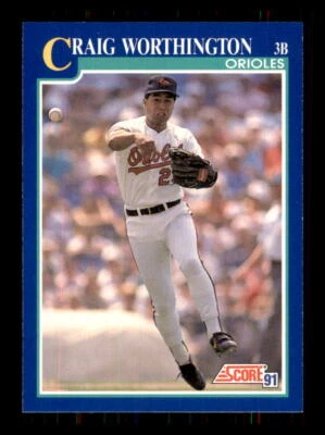 1991 Baseball Score Craig Worthington Baltimore Orioles #503 - Image 1 of 2