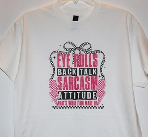 Eye Rolls, camiseta Gildan, algodón pesado, transferencia DTF, talla mediana-tee7 - Imagen 1 de 3
