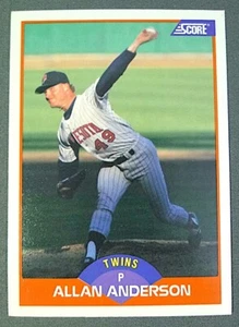 MLB Minnesota Twins Allan Anderson 1989 Score Trading Card #394 - Picture 1 of 5