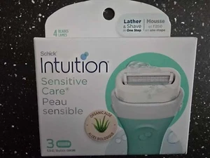 Schick Womens Intuition Sensitive Skin Care Razor Refills 3 Count - Picture 1 of 1