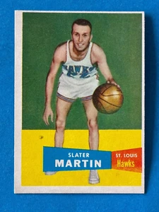 1957 TOPPS #12 SLATER MARTIN ROOKIE NM-MT ST. LOUIS HAWKS RC - Picture 1 of 4
