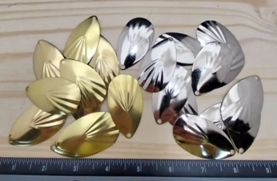 Indiana spinner blades size 8  Fluted Nickel/Brass-24 Pack - Image 1 of 2