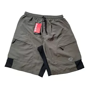 Santic Cycling Shorts MTB Dark Green Mens Size Medium Nylon - Picture 1 of 8