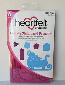 Heartfelt Creations Ornate Sleigh and Presents HCD1-7104 Craft Dies Brand New - Picture 1 of 3