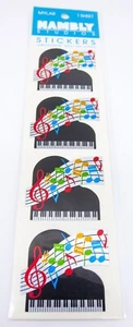 NEU Vintage Hambly Studios "Grand Piano Music" Mylar 4 Aufkleber 1 Blatt - Bild 1 von 2