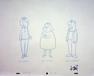 BOB & MARGARET Producción FIRMADO TODD KAUFFMAN Modelo de Personaje Diseño Lápiz #BM - Imagen 1 de 2