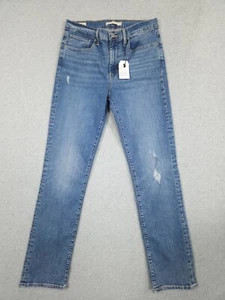 Levi's 724 Jeans Women's Size 30 Premium High Rise Straight Distressed Denim - Picture 1 of 15