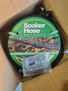 Tropfschlauch 100 Fuß für Gartenbeete, 1/2 Zoll runder Tropfschlauch, mit Pfählen kostenloser Versand - Bild 1 von 3