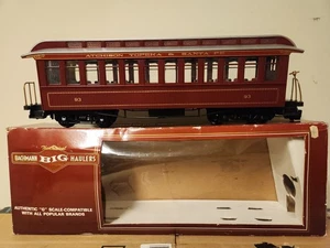 BACHMANN BIG HAULERS SANTA FE OBSERVATION CAR WITH LIGHT G SCALE BOXED L2403 - Picture 1 of 6